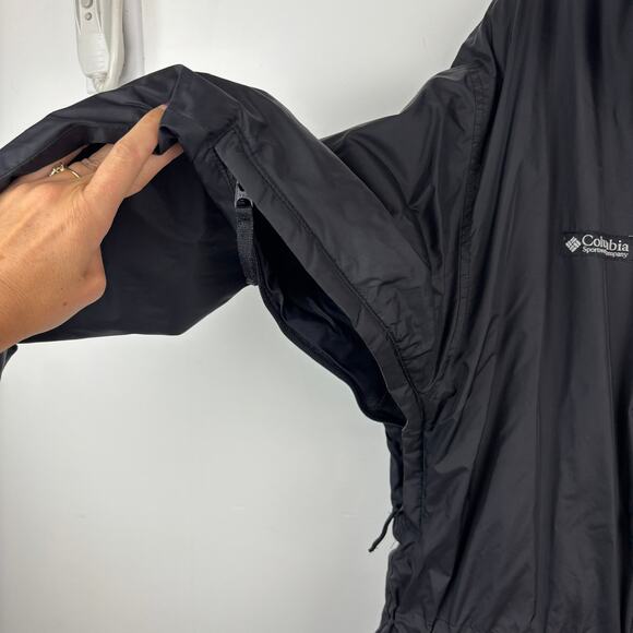 VINTAGE GORPCORE Columbia Jacket – Black Fleece Lined Waterproof – Size L - Picture 7 of 7